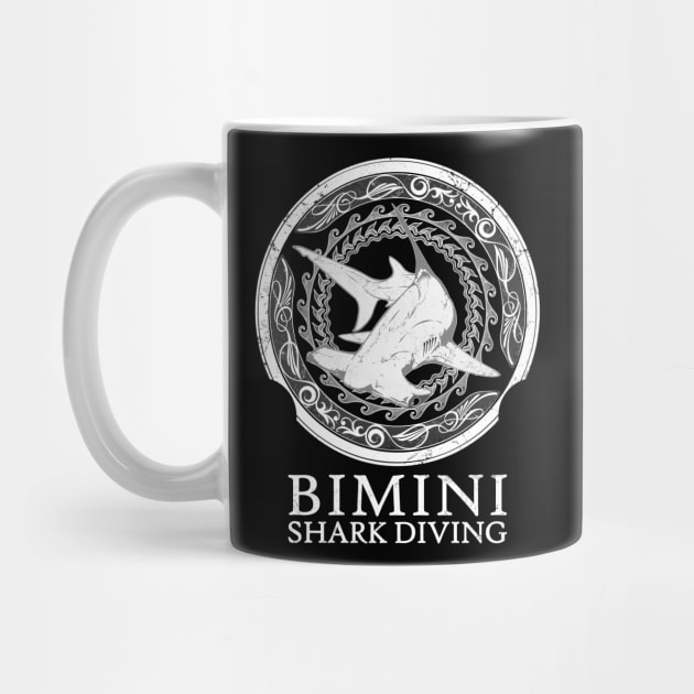 Hammerhead Shark Diving Bimini by NicGrayTees